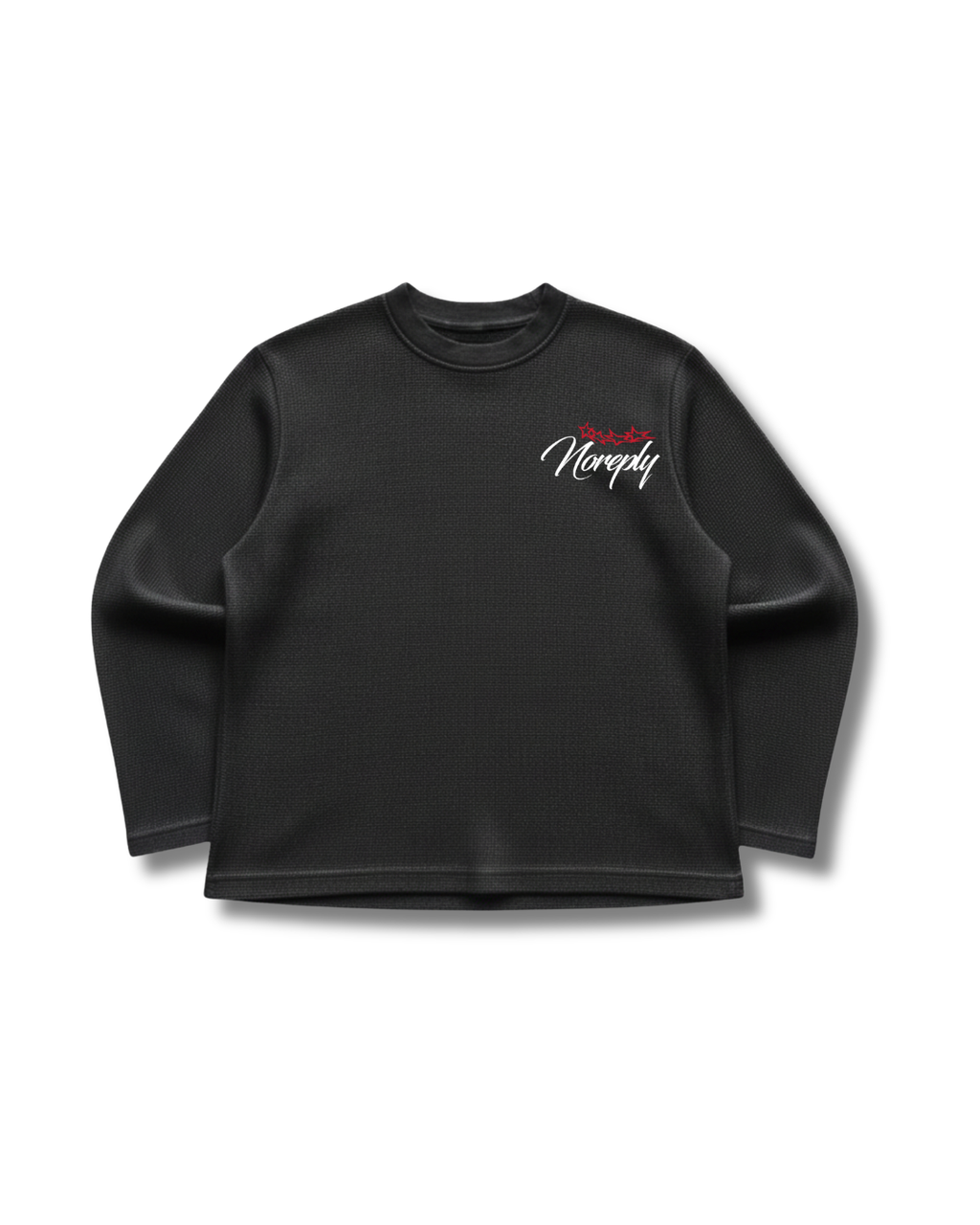Black Waffle Knit