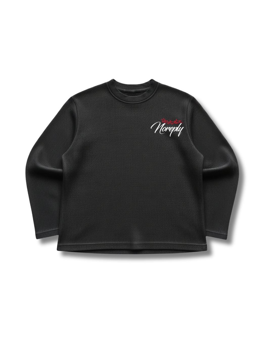 Black Waffle Knit