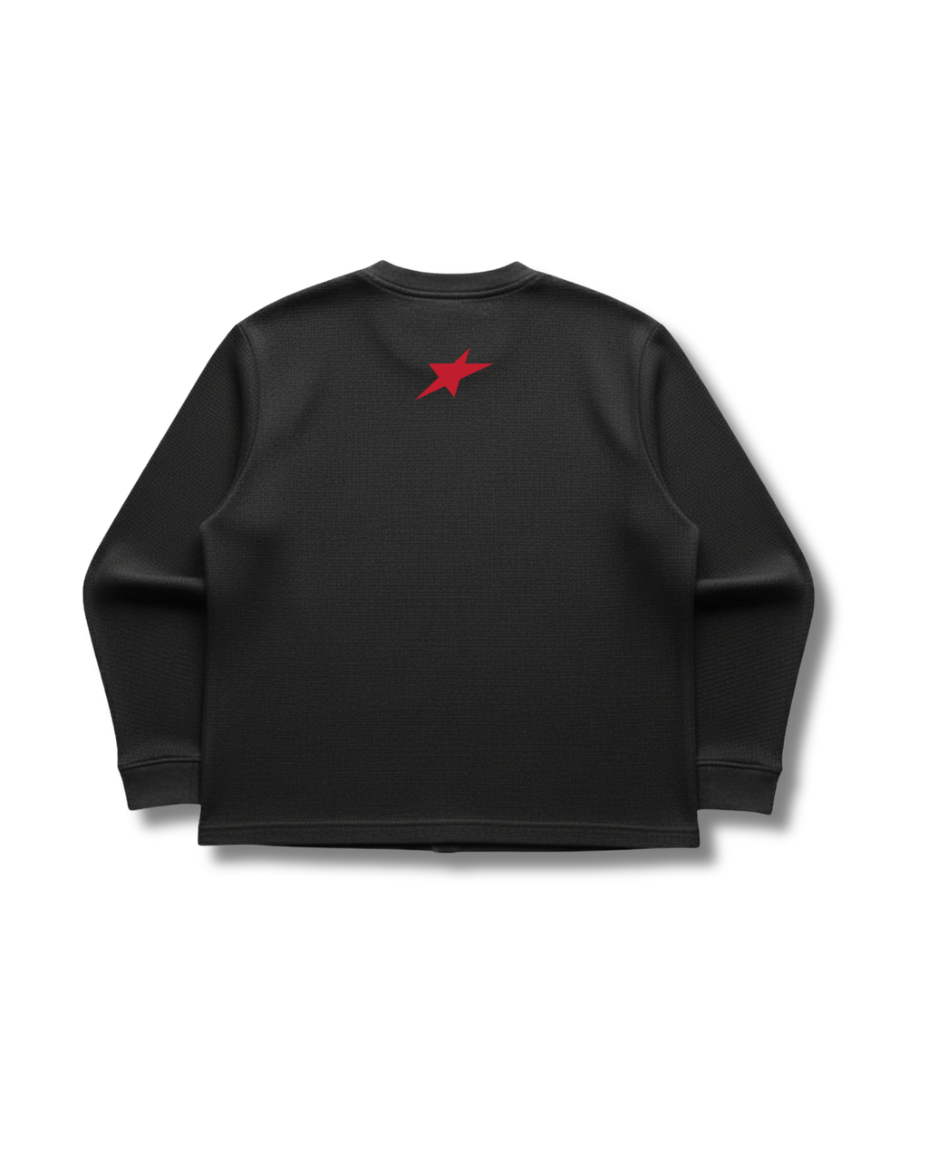 Black Waffle Knit