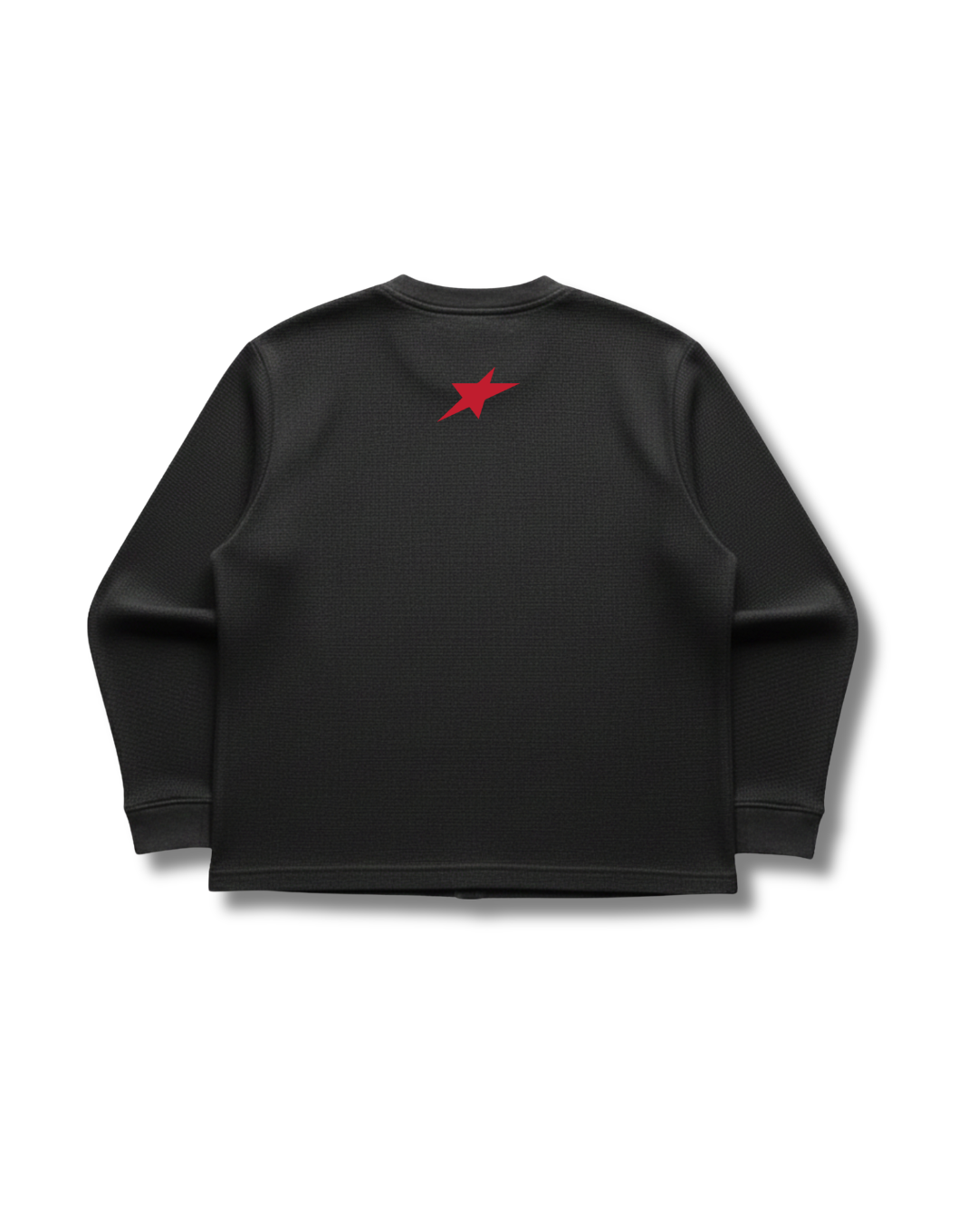 Black Waffle Knit