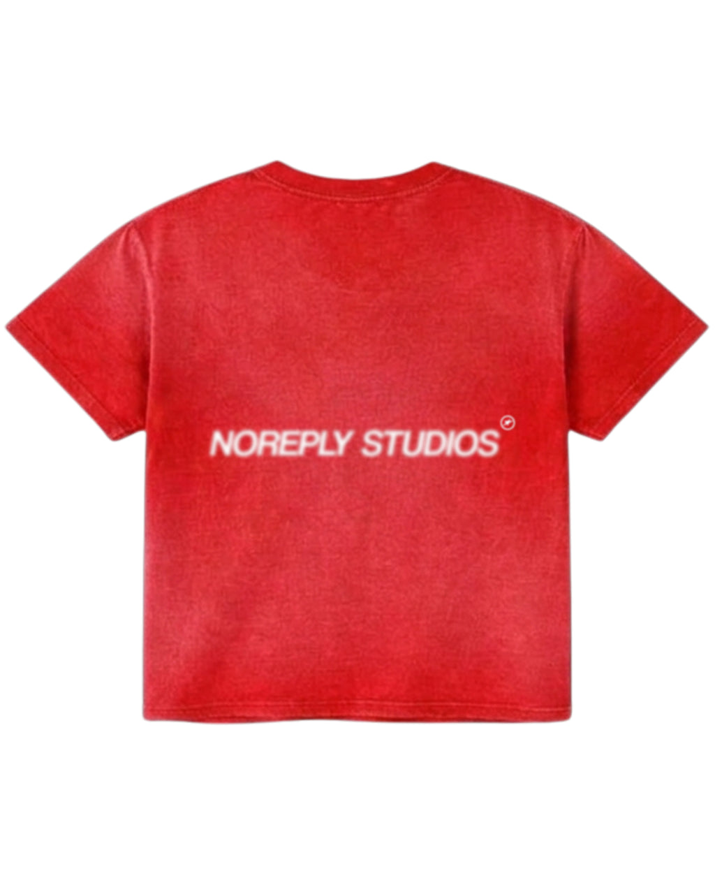 Red Spray Boxy Fit T-shirt Back Design