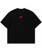Black waffle boxy fit Back Design