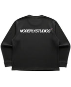 Black waffle knit oversized full-sleeve Back Design