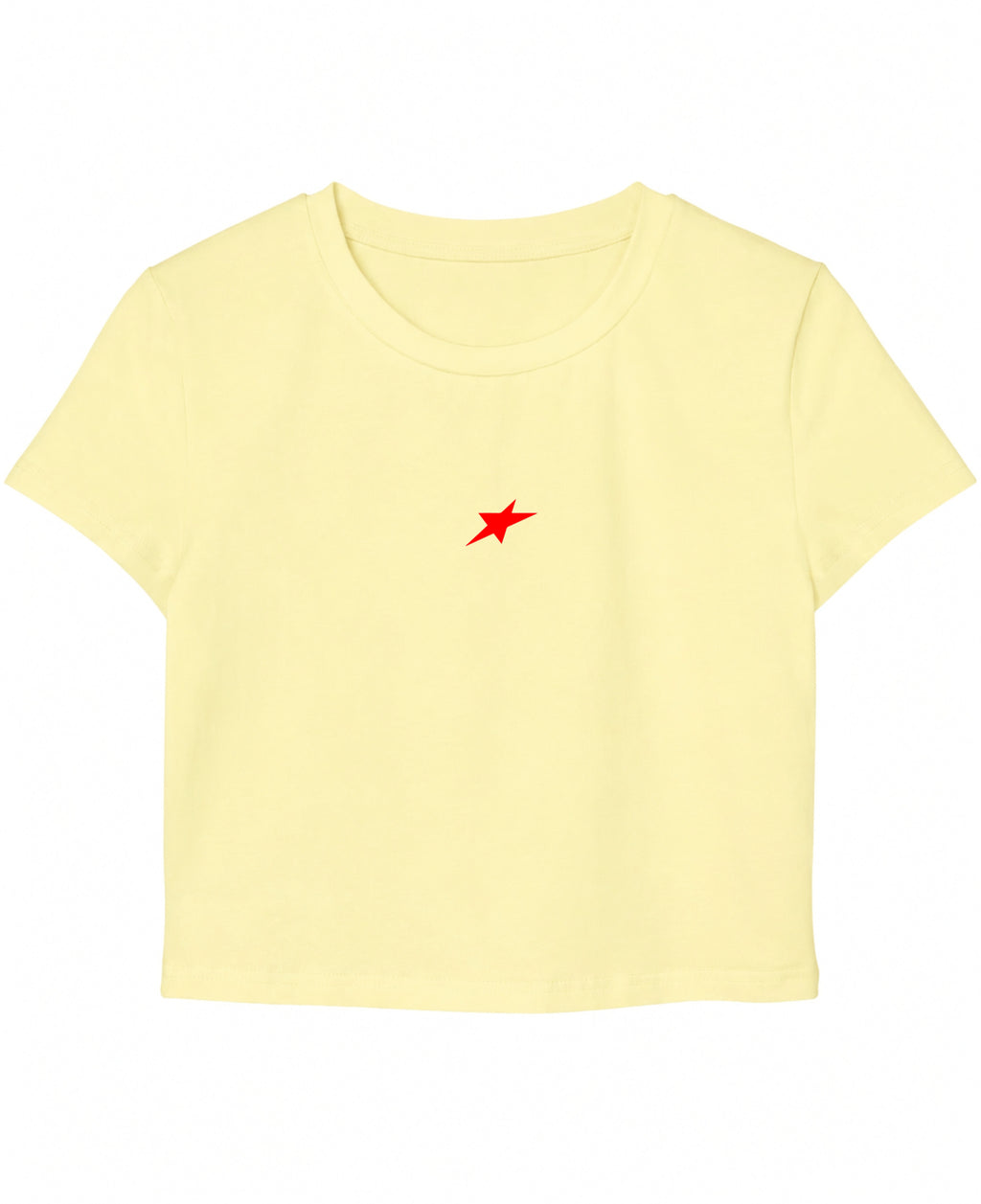 Butter Yellow Baby Tee Front Design