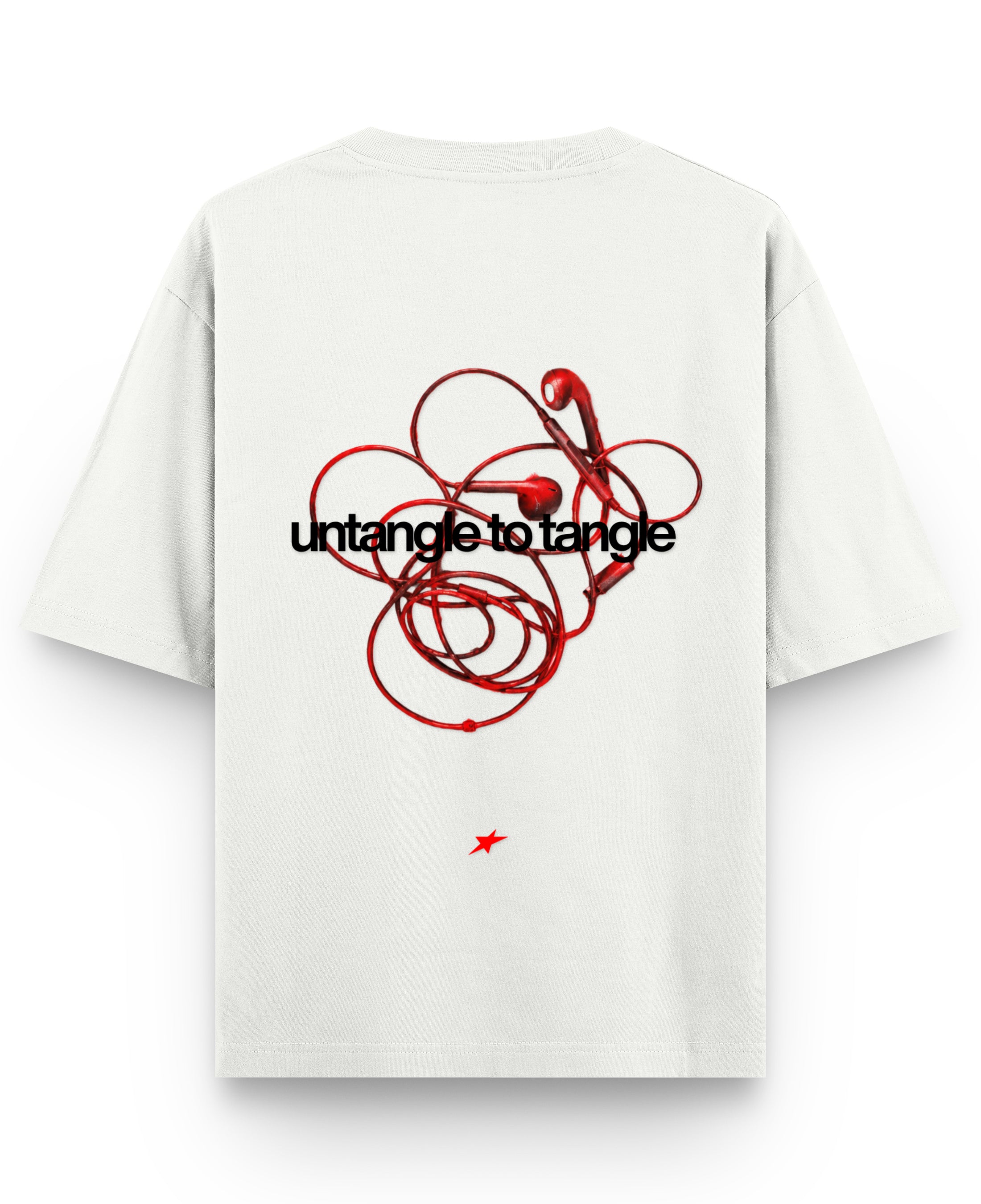 Off White Oversized T-shirt Back Design