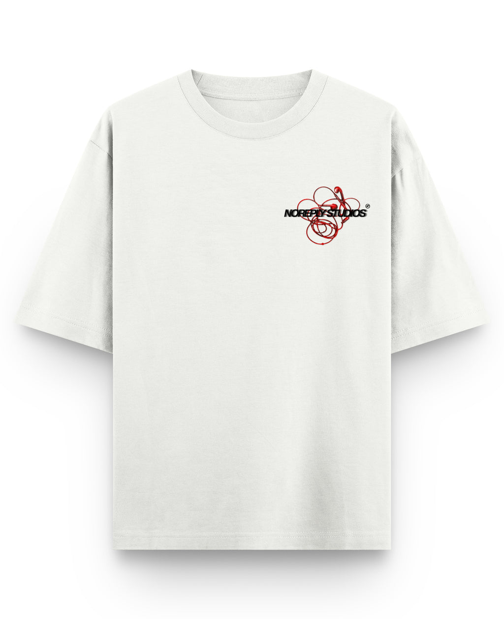 Off White Oversized T-shirt Front Design