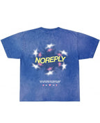 Blue Spray Boxy Fit T-shirt Back Design