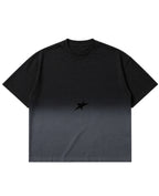 Black Ombré Wash Boxy Fit T-shirt Front Design