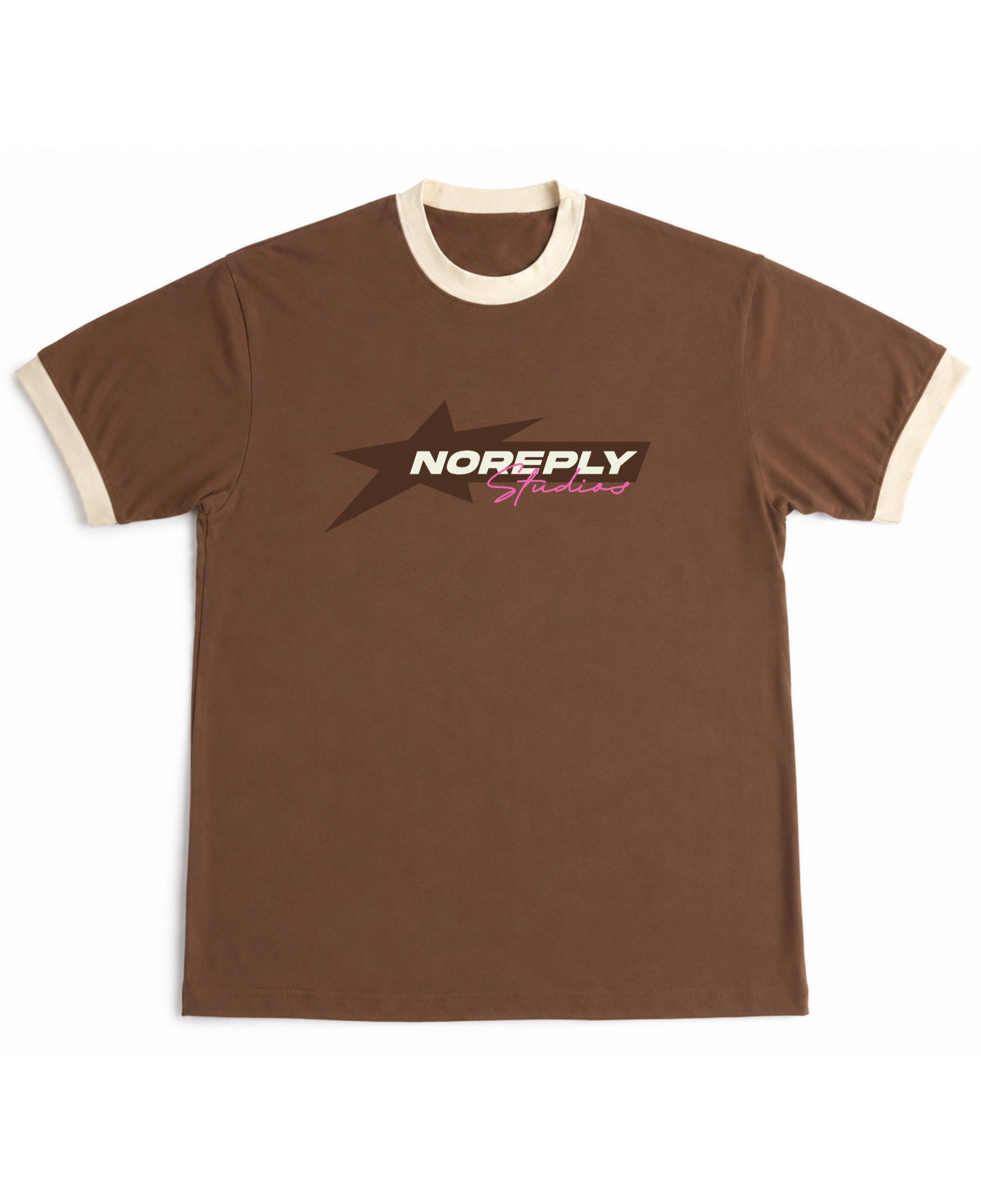Mousse & Cream Ringer tee Front Design
