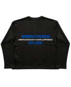 Black Henley waffle knit Back Design