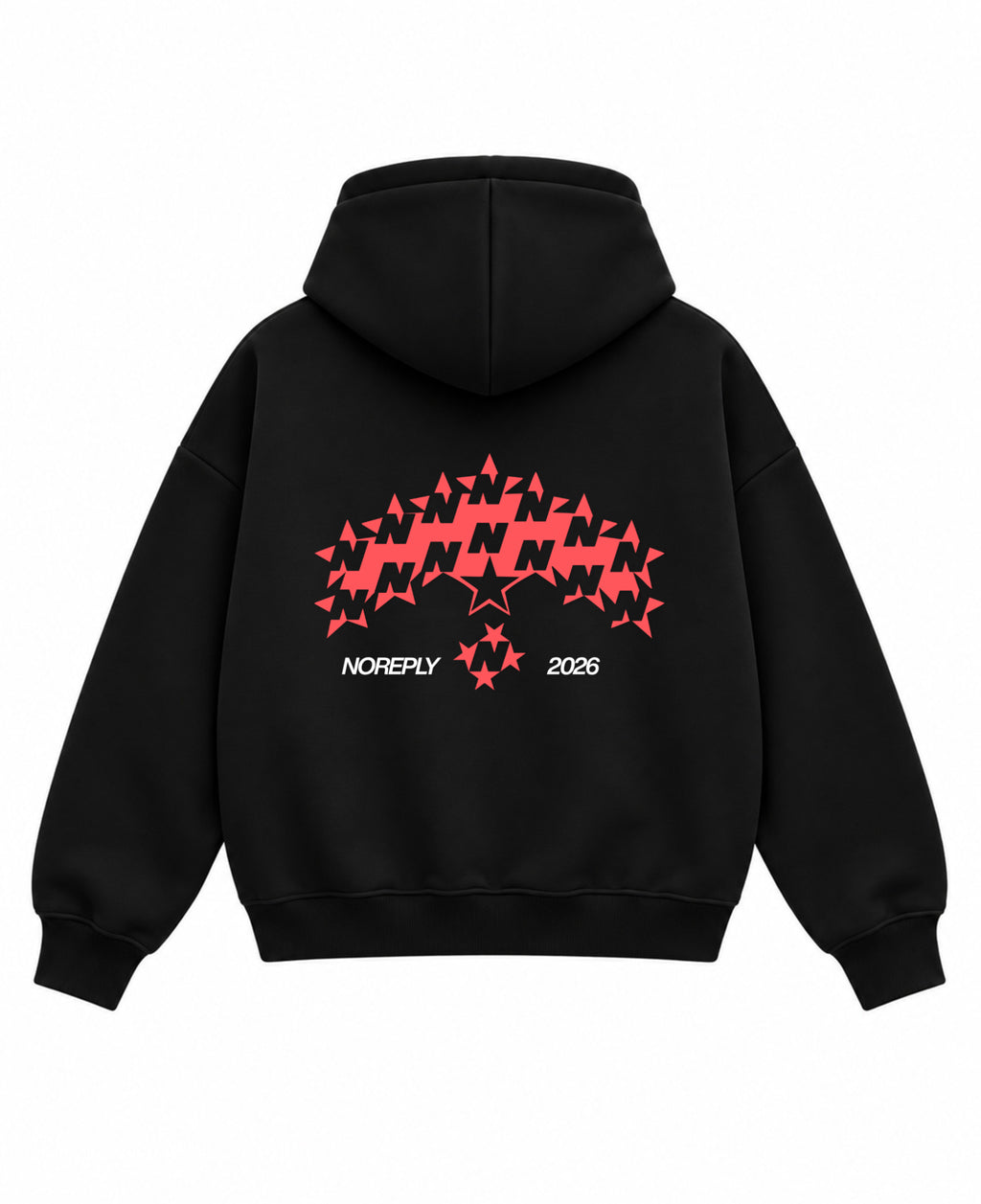 Black Boxy Hoodie Back Design
