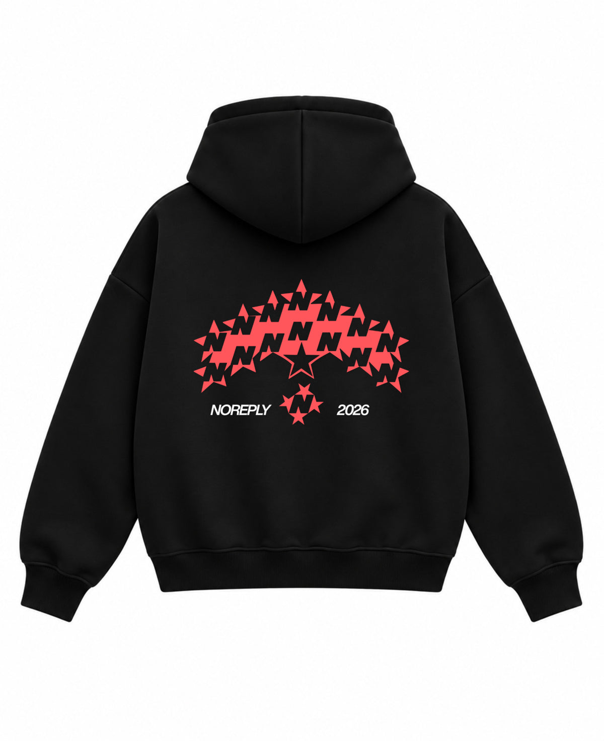 Black Boxy Hoodie Back Design