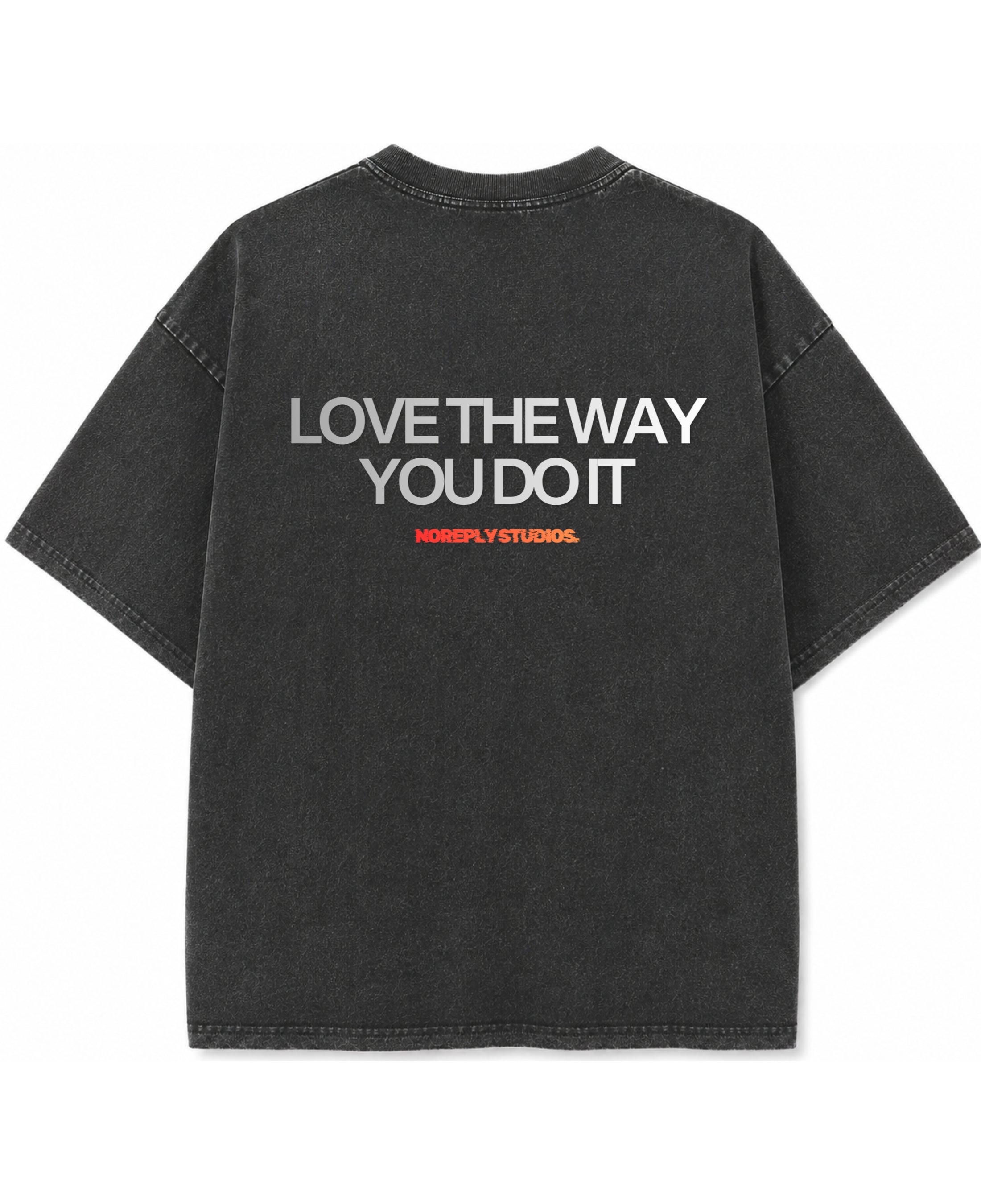 Vintage Fade Wash Oversized T-shirt Back Design