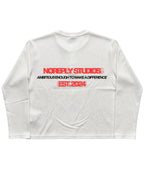 White Henley waffle knit Back Design
