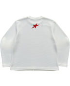 Off-white waffle knit oversized full-sleeve Back Design