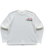 Off-white waffle knit oversized full-sleeve Front Design