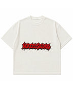 Off-white waffle boxy fit Front Design