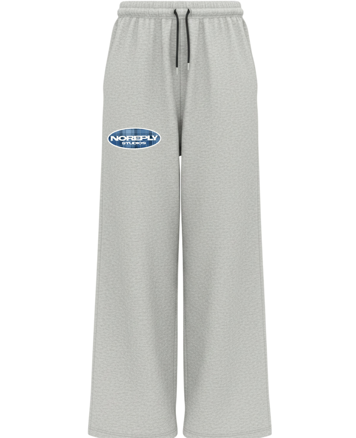 Grey Baggy Fit Sweatpants Front Design