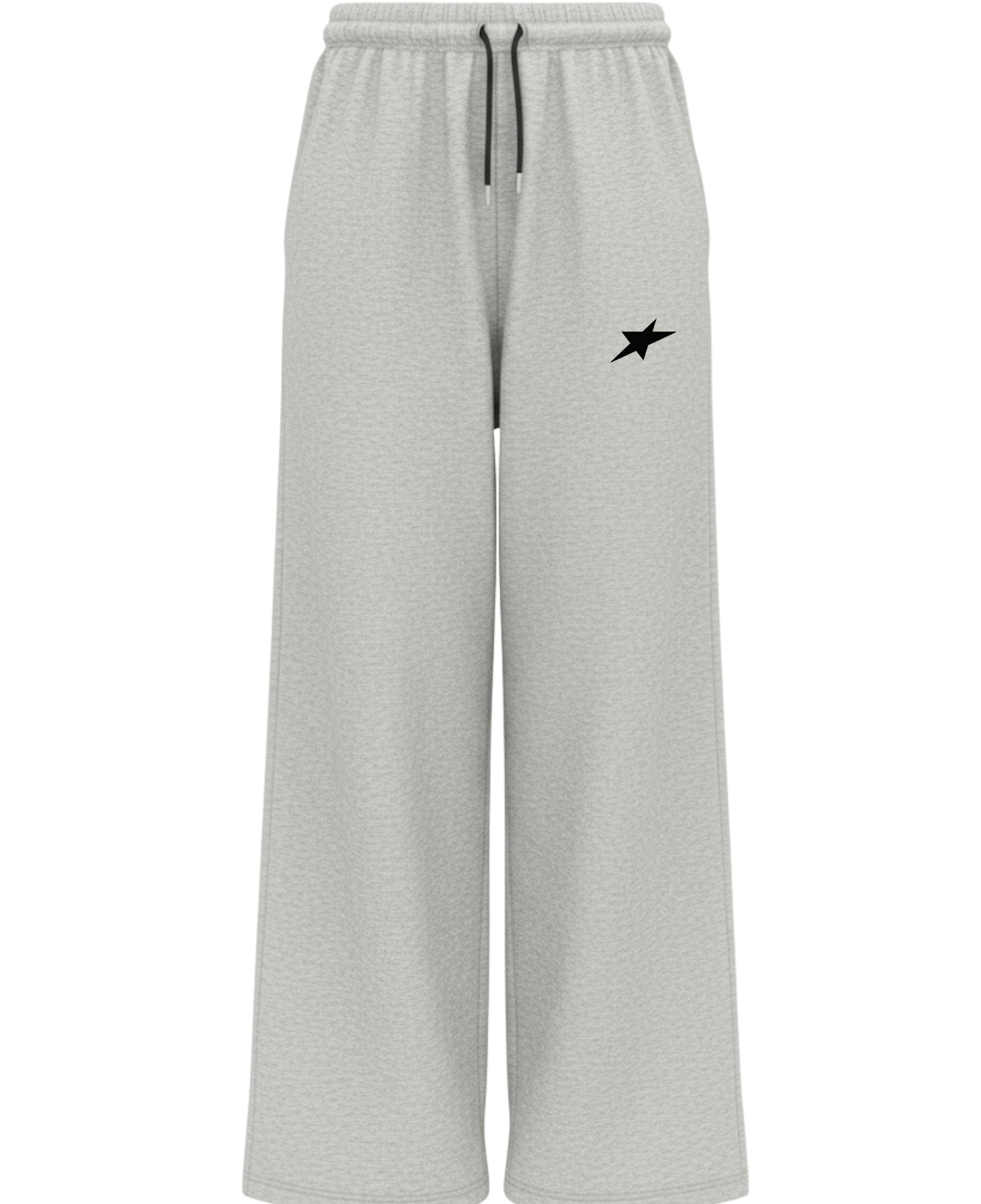 Grey Cotton Joggers Front Design