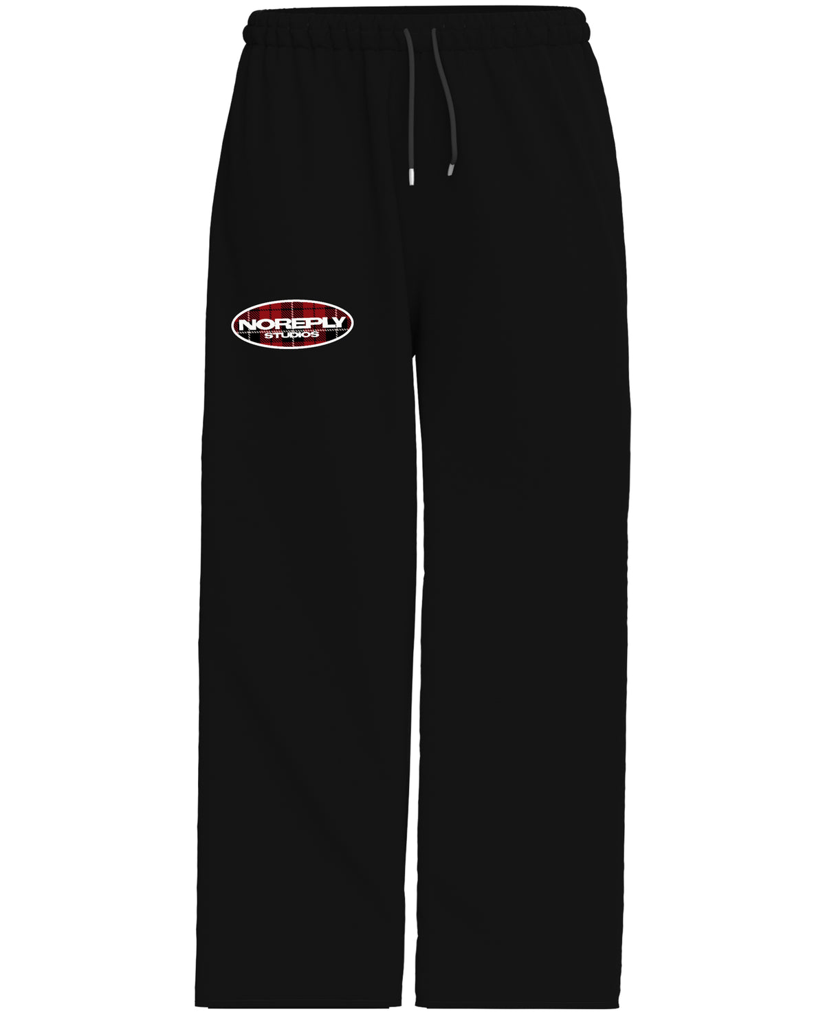 Black Baggy Fit Sweatpants Front Design